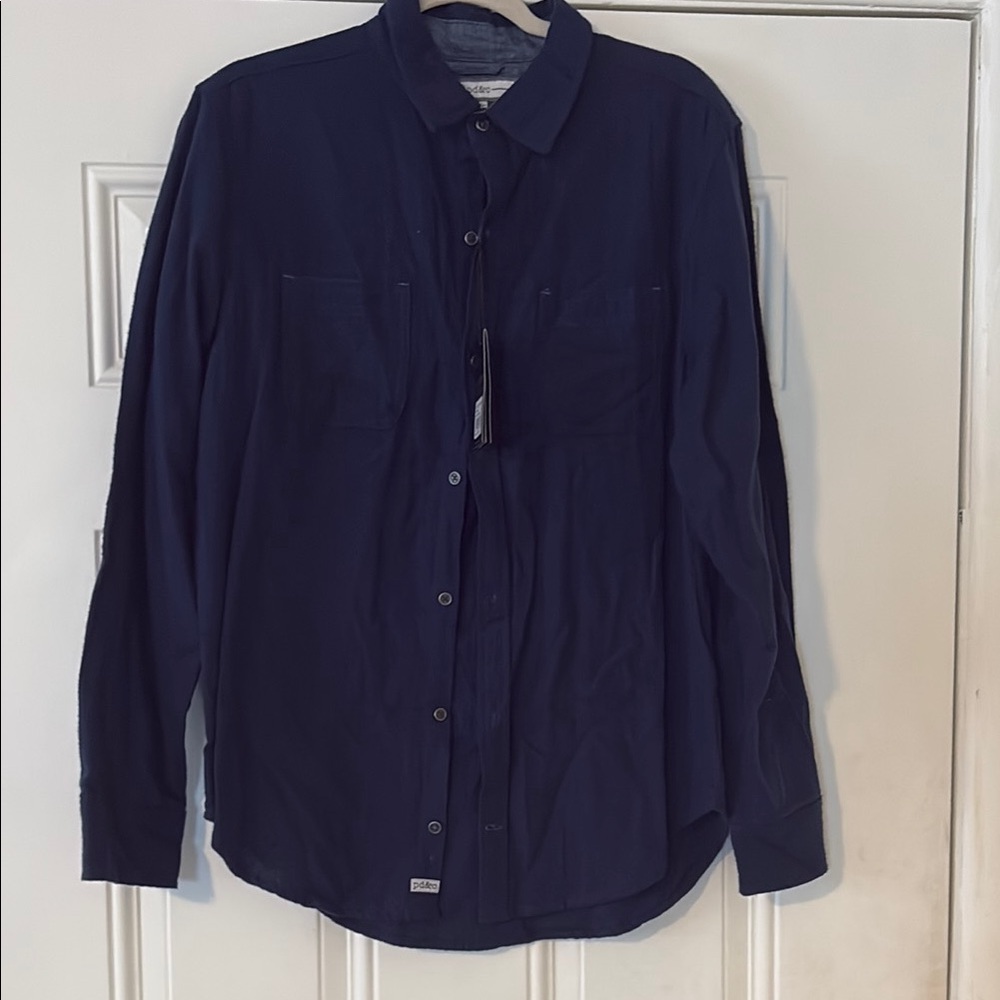 PD&C Blue Casual Button Down Shirt